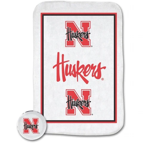 NEBRASKA CORNHUSKERS NCAA LIC. Football 17 inch tailgate towels set of 2 Cover