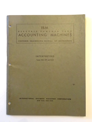 IBM Interpreters Types 550 551 552 Customer Engineering Manual Of Instructions - Image 1 of 4
