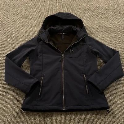 Chaqueta de Snowboard Stoic Para Mujer Pequeña Azul Cremallera Completa Forrada de Vellón Capucha Manga Larga Foto 1 de 4