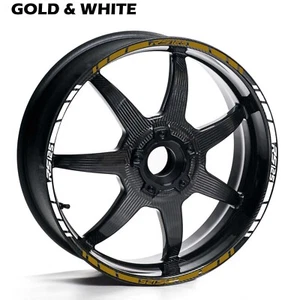 Aprilia RS125 ZWEI FARBEN RADFELGENSTREIFEN BAND AUFKLEBER FAHRRAD KIT - Bild 1 von 11