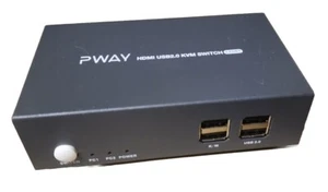 PWAY PW-S7201H2 Portable 2 In 1 Out Dual Monitor HDMI KVM Switch USB Powered - Picture 1 of 3