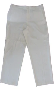 JM Collection essentials dress pants winter white flat front stretch waist zip 1 - Picture 1 of 12