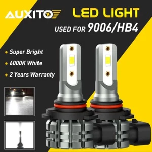 2x HB4 9006 LED Fog Lamp DRL Light Bulbs CSP Chip High Power White 6000K AUXITO - Picture 1 of 11