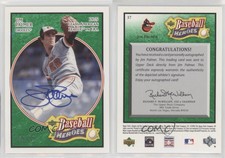 2005 Upper Deck Baseball Heroes Emerald Signatures /99 Jim Palmer #37 Auto HOF