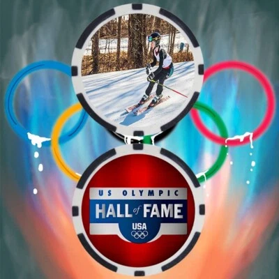 Diana Golden Brosnihan Paralympic Skiing Olympian Collectible Poker Chip Button - Image 1 of 2