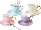 ® Porcelain Coffee Bar Espresso Cups And Saucers Set, 2-Ounce Fd-Tcs02-4Color (7