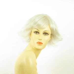 Perruque femme blanche cheveux lisses ref AMBRE 60 - Picture 1 of 9