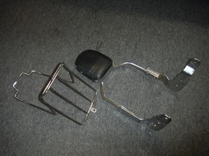 Chrome Passenger Backrest Sissy Bar  Luggage rack Honda Shadow Aero VT750C 04-12 - Picture 1 of 4