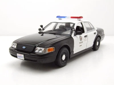 Ford Crown Victoria LAPD POLIZIA 2001 Nero Bianco Drive Serie TV Modello 1:24 - Immagine 1 di 4
