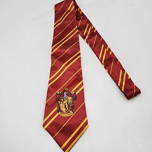 Harry Potter Gryffindor Wappen Kostüm Krawatte Krawatte Polyester weinrot gold Streifen - Bild 1 von 4