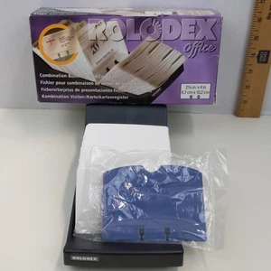 Rolodex NVIP-24 Business Card File Holder 2.5x4 Black with Tabs Made in USA  - Picture 1 of 3