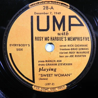 Rosy McHargue's Memphis Five – Sweet Woman 1949 Jump 28 Dixieland Jazz! Foto 1 de 4