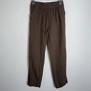 Pact Women's Organic Cotton Hemp Blend Pants-Elastic Waist-Brown-XS - Picture 1 of 10