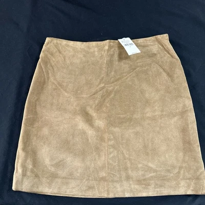 FALDA-GAMUZA CUERO BANANA REPUBLIC VINTAGE Nueva Con Etiqueta Talla 4 Foto 1 de 4