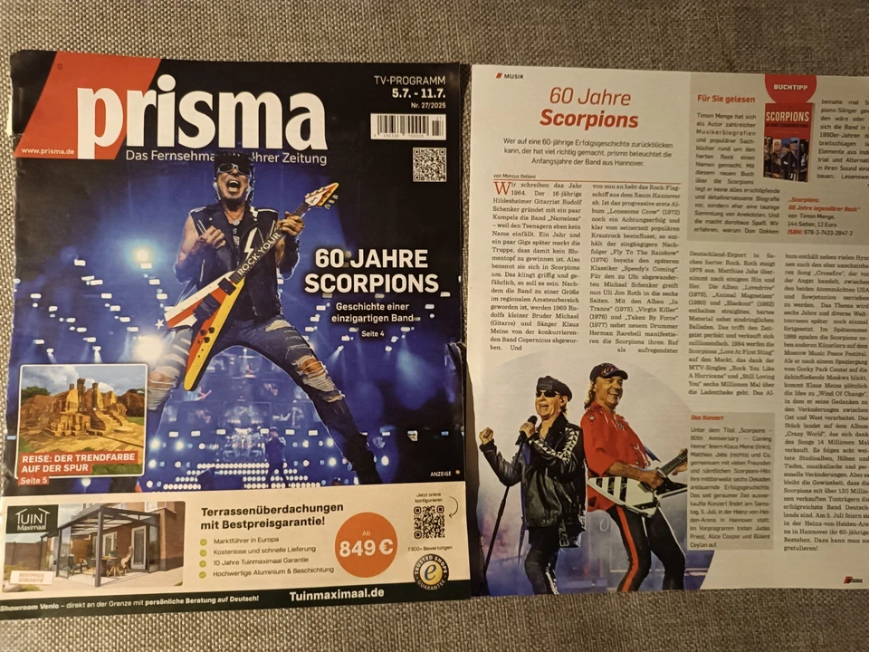 The Scorpions 1 Bericht und Titelseite - Image 1 of 1