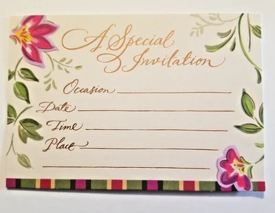 Pacote com 8 envelopes florais de cartão plano Hallmark Special Invitations para qualquer ocasião - Imagem 1 de 3