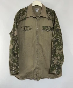 Carhartt Pearl Snap 2XLT camicia uomo mimetica marrone abbigliamento da lavoro caccia western outdoor t - Foto 1 di 9
