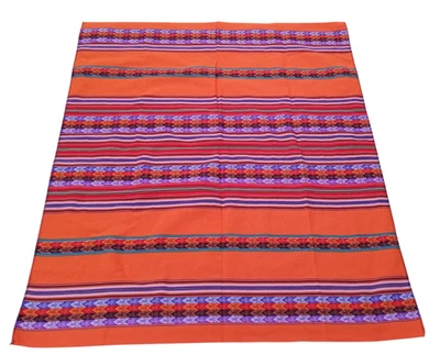 Peruvian Aguayo Woven Andean Blanket Cusco Multicolor - Image 1 of 4