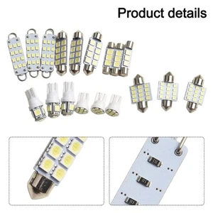LED LED Lights Lights Package Kit Interior 18x White High Quality Newest - Picture 1 of 10