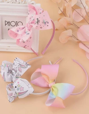 Pink Unicorn Girls Head Bands Set Of 3 - Image 1 of 2