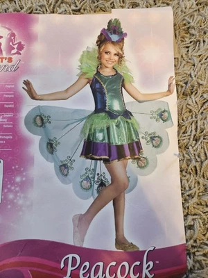 Girls Size 8-10 Peacock Costume  - Image 1 of 4