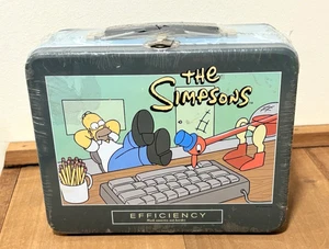 Fiambrera metálica Simpson Homer eficiencia trabajo más inteligente no más duro 2006 sellada - Imagen 1 de 11