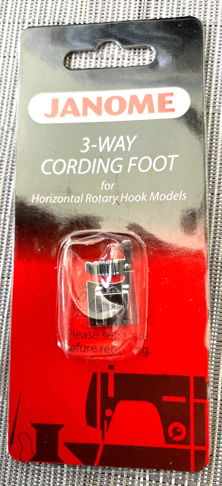 JANOME 3-Way CORDING  FOOT #200345006 for Horizontal Rotary Hook Models Sewing - Image 1 of 1