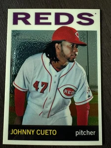 2013 Topps Heritage Chrome Johnny Cueto #HC57 Chrome Serie /999 - Bild 1 von 2
