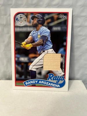 2024 Topps Series 1 - 1989 Topps Baseball Relics Randy Arozarena #89BR-RA (MEM) - Image 1 of 2