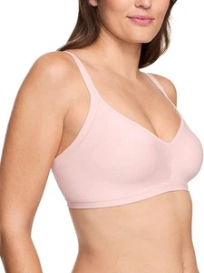 Warner Women's Wireless Lightly Lined Seamless Comfort Bra Rosewater L - Picture 1 of 6