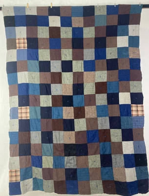 Hermoso edredón hinchado multicolor retazos cuadrados hecho a mano de colección 233x174 cm - Imagen 1 de 4