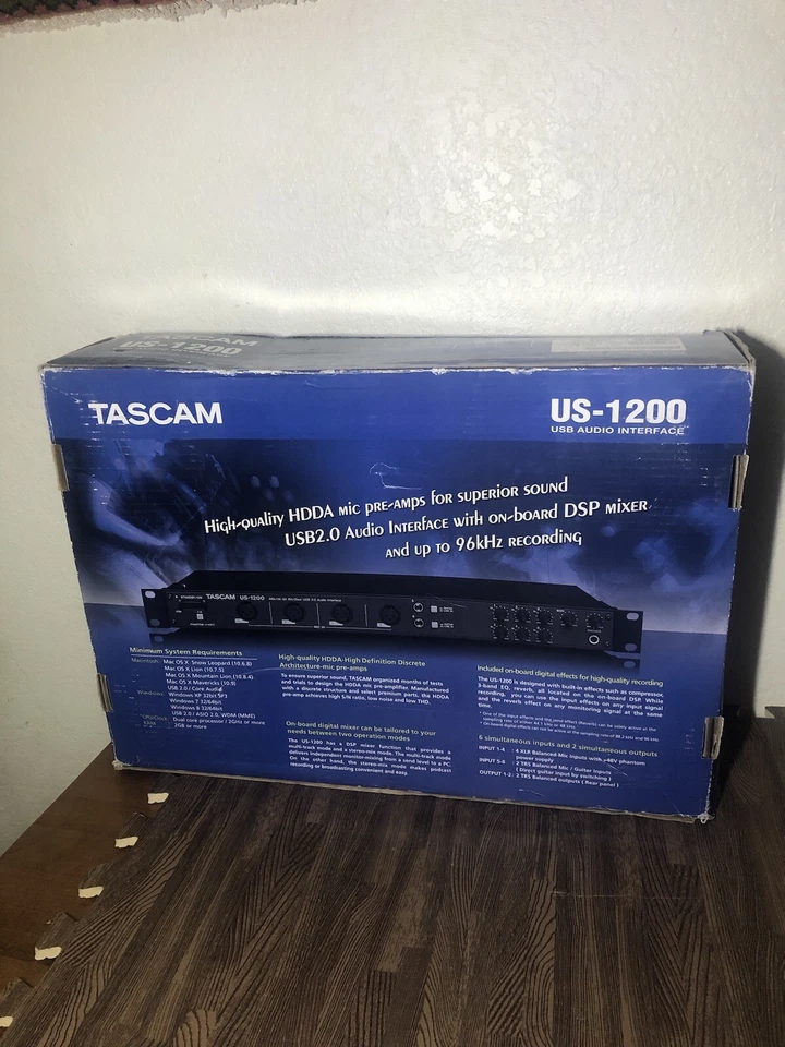 NEW Tascam US-1200 Analog Recording Interface with Power/USB Cord/Box - Image 1 of 4