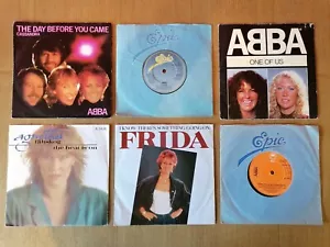 * 6 ABBA & ABBA RELATED SINGLES JOB LOT * - Picture 1 of 2