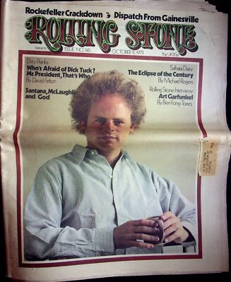 ART GARFUNKEL - ROLLING STONE MAGAZINE WEEKLY ISSUE NO. 145 OCT 11, 1973 - Image 1 of 4