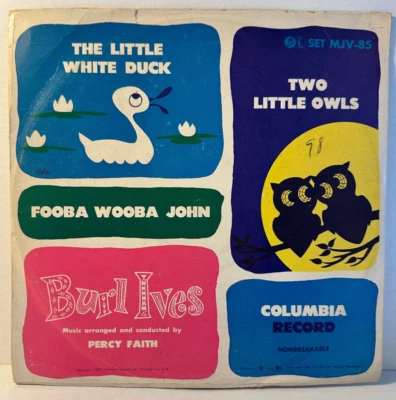 Burl Ives 78rpm Single 10-inch Columbia Records #MJV-85 The Little White Duck - Image 1 of 3