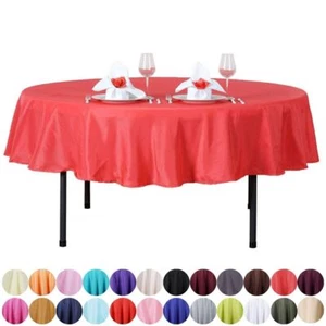 10 90" Round Polyester Tablecloths Wedding Party Table Linens Wholesale Supplies - Picture 1 of 221