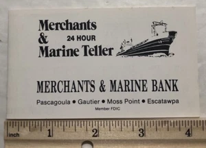 1985 Pocket Football Schedule Merchants & Marine Bank - Picture 1 of 3
