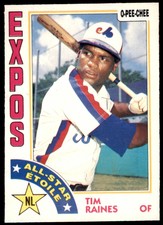 1984 O-Pee-Chee Tim Raines . Montreal Expos #390