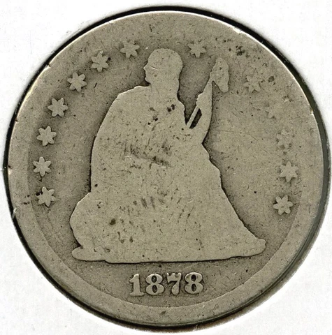 1878-CC Seated Liberty Silver Quarter - Carson City Mint - C375 Cover
