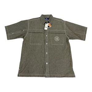 Vintage Kno Betta Denim Button Shirt Men Size Large Olive Green NWT Rare - Picture 1 of 10