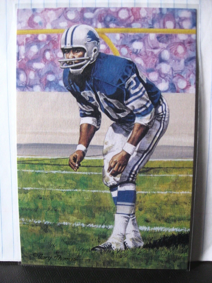 Lem Barney Goal Line Art Card Detroit Lions Series Four - 1992 - Image 1 of 1
