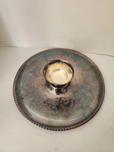 W.Rogers Silverplate "Jefferson" Chip and Dip Server 12 1/2 inch with Box - Picture 1 of 9