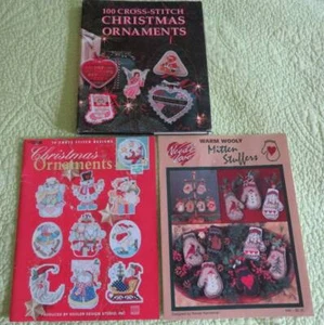 Big Lot CHRISTMAS 180 Ornaments CROSS STITCH Charts Pattern Book Nanneman Xmas - Picture 1 of 10