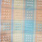 Spring Color Plaid Table Runner 13? X 62? Cloth Cotton Hemmed Ends Woven Sides