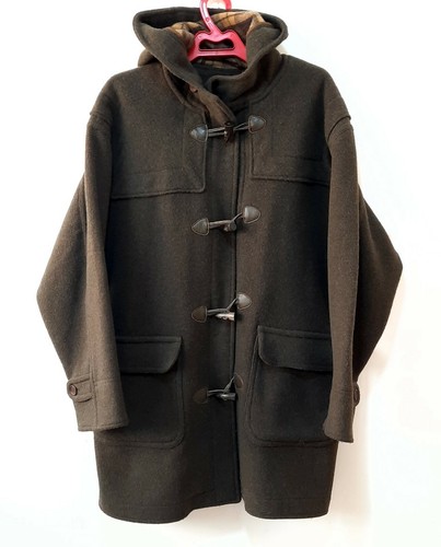 SAINT LAURENT (YSL) Cappotto borsone Yves Saint Laurent con cappuccio verde oliva taglia L
