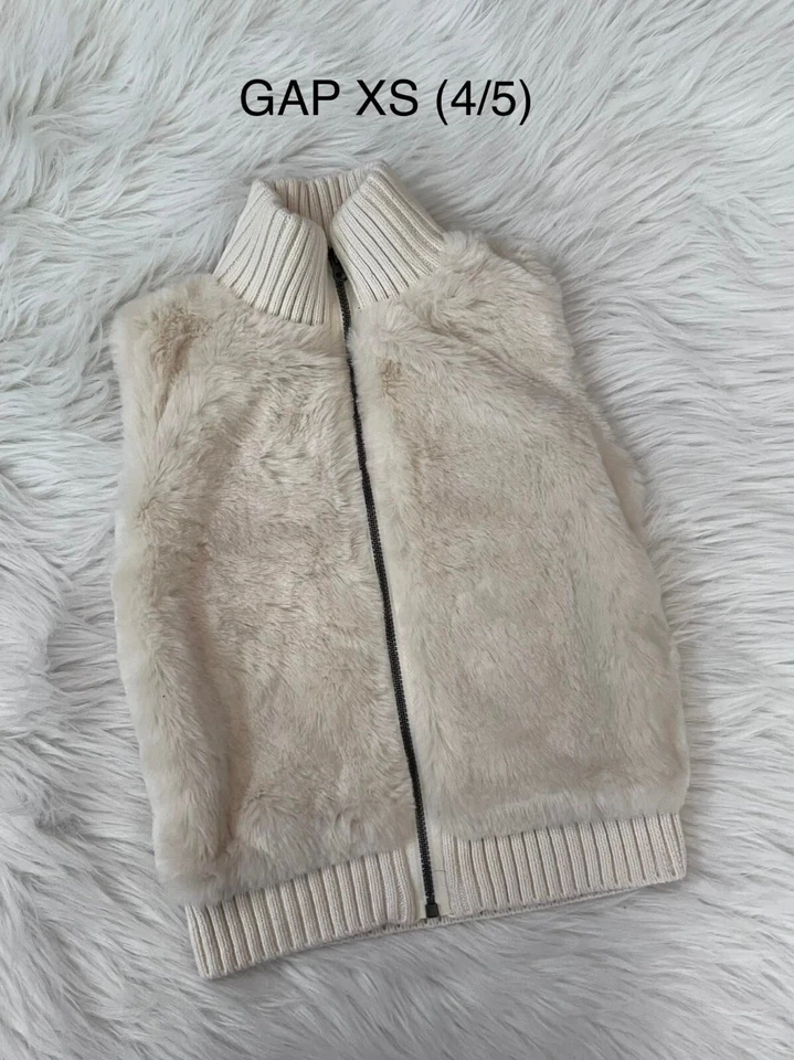 Gap Kids Faux Fur Knit Vest XS 4/5 EUC - Image 1 of 1