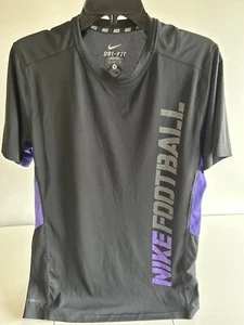 Nike Football DriFit Black T-shirt Size S - Picture 1 of 4