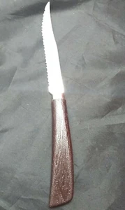 Vintage Quikut brauner Griff Edelstahl Steakmesser USA - Bild 1 von 4