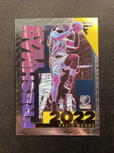 DAVID RODDY RC 2022-23 Panini Flux Freshman Year #6 ROOKIE Grizzlies NB ID:82732