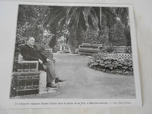 Le romancier espagnol Blasco Ibanez à Menton Garavan Image Print 1925 - Picture 1 of 1
